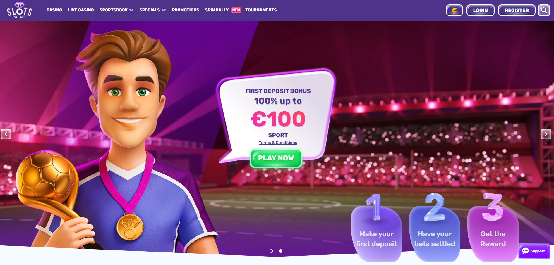 Slots Palace interface